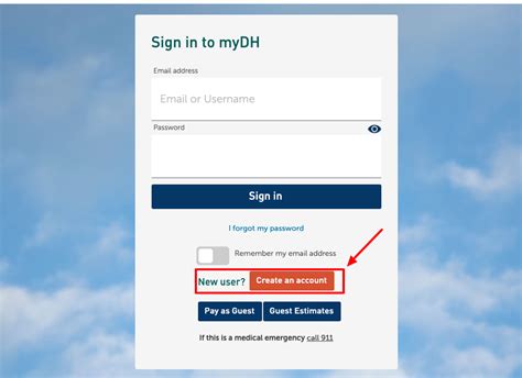 mydh login